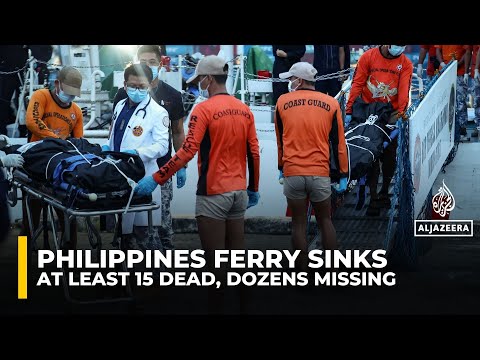 At least 15 dead, dozens missing as ferry with 350 aboard capsizes in southern Philippines