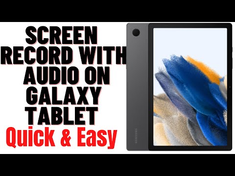 HOW TO SCREEN RECORD WITH AUDIO ON GALAXY TABLET 2024