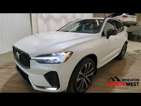 2022 Volvo XC60 B6 AWD R-Design in Ice White for sale at Wheaton Honda West in Calgary, AB