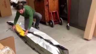 Inserting a new sponson in a Folbot skin