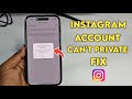 Creator account can't be private in instagram | Instagram private settings