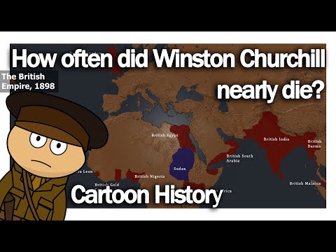 How often did Winston Churchill nearly die?