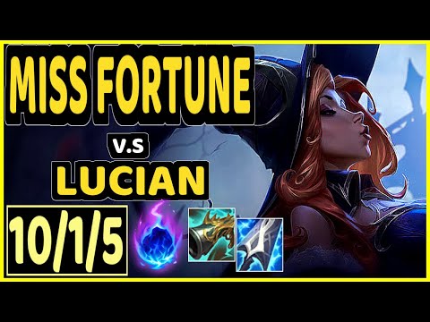 ACHUU (MISS FORTUNE) vs LUCIAN - 10/1/5 KDA BOTTOM ADC GAMEPLAY - EUW Ranked MASTER