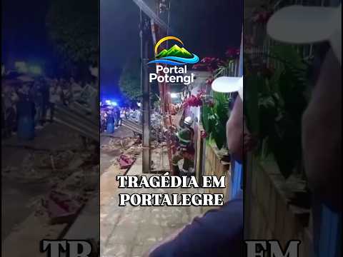 Forte chuva causa trag3dia em Portalegre-RN. A Cosern estava desligando a rede elétrica. #chuva