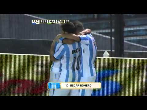 Racing 2 - San Martín (San Juan) 2 / Gol de Oscar Romero