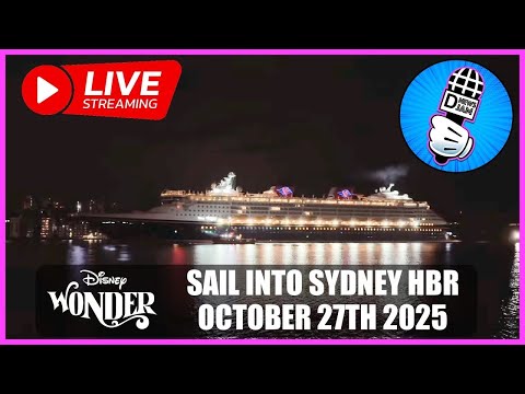 Thumbnail for Disney Wonder Live stream: Sail into Sydney Harbour 27th of October 2025 😃👍🏼🏰🇦🇺🛳⚓️