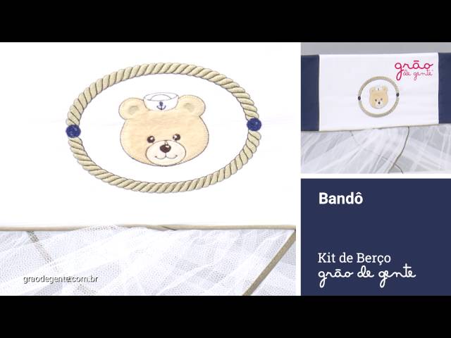 Quarto Econômico para Bebê sem Cama Babá Elegance Ursinho Marinheiro | Ref: 60278