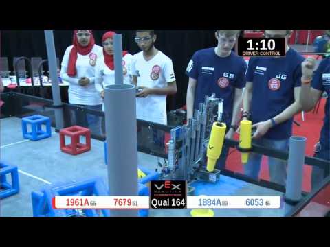 2015 VRC Engr Q164 - 1961A 7679 vs 1884A 6053 - 55 to 32 - VEX Worlds 2015 - Engineering Division