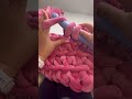 Crocheting Chunky Yarn with a Jumbo Hook – So Satisfying #shorts