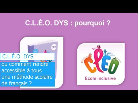 CLÉO DYS, ou comment rendre accessible à tous une méthode scolaire de Français