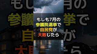 参議院選挙で自民党が大敗したら　#shorts #もしも #政治 #自民党 #参議院選挙