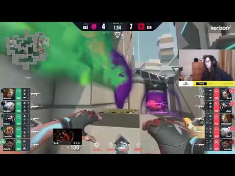 Tenz insane entry frag for Sentinels, Kyedae's reaction