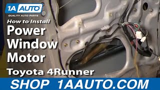 How to Replace Power Window Motor 84-02 Toyota 4Runner