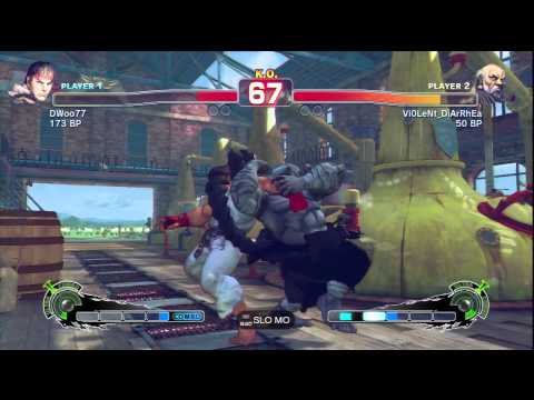 Vi0LeNt_DiArRhEa (Gouken) vs DWoo77 (Ryu) [Match 1] SSF4 [720p]