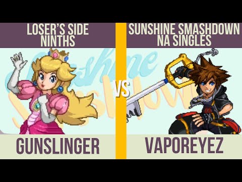 gunslinger (Peach) vs. VaporeyeZ (Sora) - Loser's Ninths - Sunshine Smashdown NA