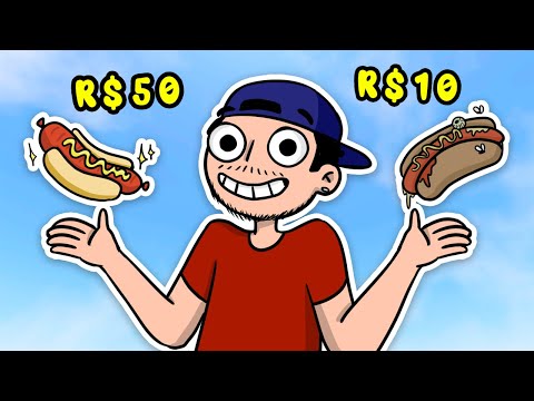 PEDIMOS O CACHORRO QUENTE MAIS CARO E O MAIS BARATO DO APLICATIVO - QUAL É O MELHOR?