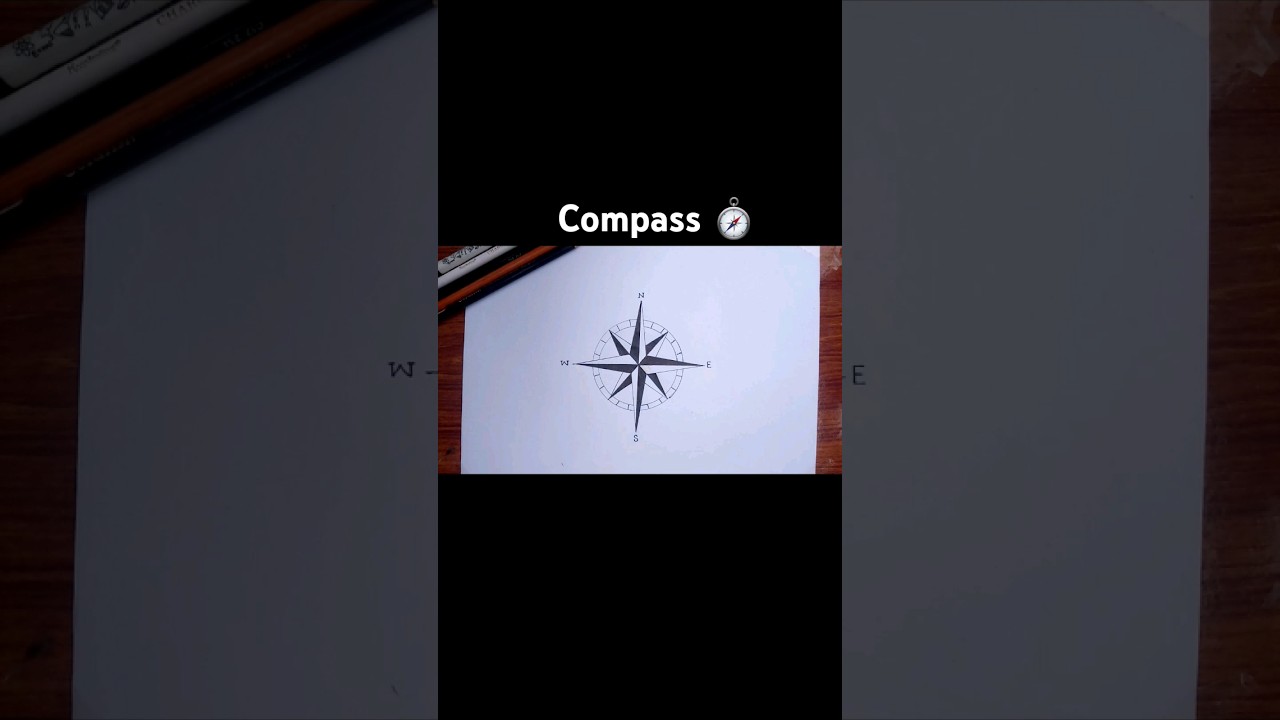 Compass drawing | Directions drawing