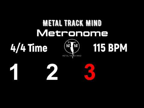 Metronome 4/4 Time 115 BPM visual numbers