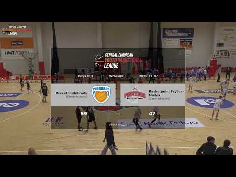 CEYBL U13, 7. 11. 2025, Basket Poděbrady - Basketpoint Frýdek-Místek