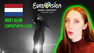 LET'S REACT TO JOOST KLEIN EUROPAPA LIVE // THE NETHERLANDS EUROVISION 2024
