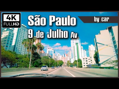 [4K] - Sao Paulo by car -A modern city- driving through the streets of the largest city in S America