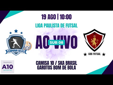 CAMISA 10 / SKA BRASIL 2 x 4 GBB FUTSAL - LIGA PAULISTA DE FUTSAL - SUB 08 - 19/08/2023