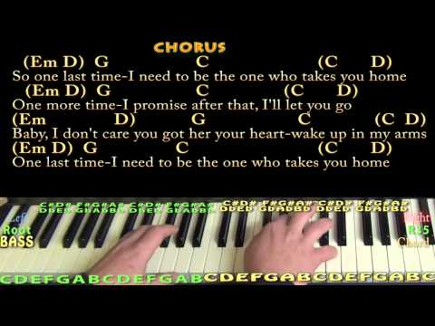One Last Time (ARIANA GRANDE) Piano Cover Lesson in G with Chords/Lyrics