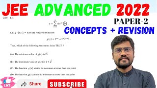 Maxima Minima Question JEE ADVANCED 2022 PAPER-2 @B2A_JEE
