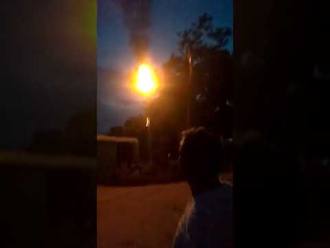 Blast in electric transformer in a village in Mashrak Bihar