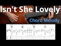 Isn't She Lovely |  Fingerstyle | Solo Guitar Tab