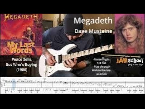 Megadeth My Last Words Dave Mustaine Guitar Solo with TAB