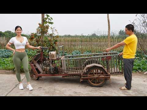 Genius Girl's Challenge: Revives Her Neighbor’s Abandoned 10-Year-Old Tricycle 😱🛠