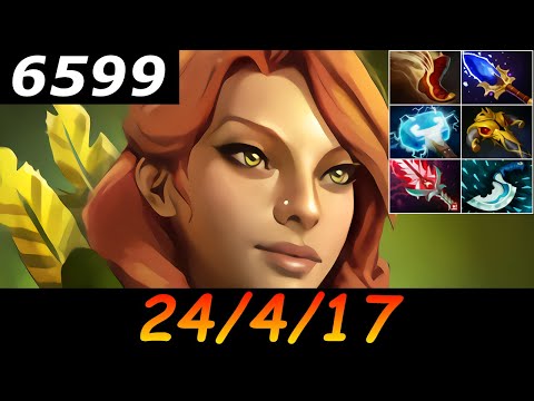 Dota 2 Windranger 6599 MMR 24/4/17 (Kills/Deaths/Assists) Ranked Full Gameplay