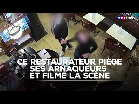 Arnaque au champagne : ce restaurateur piège ses arnaqueurs et filme la scène｜TF1 INFO