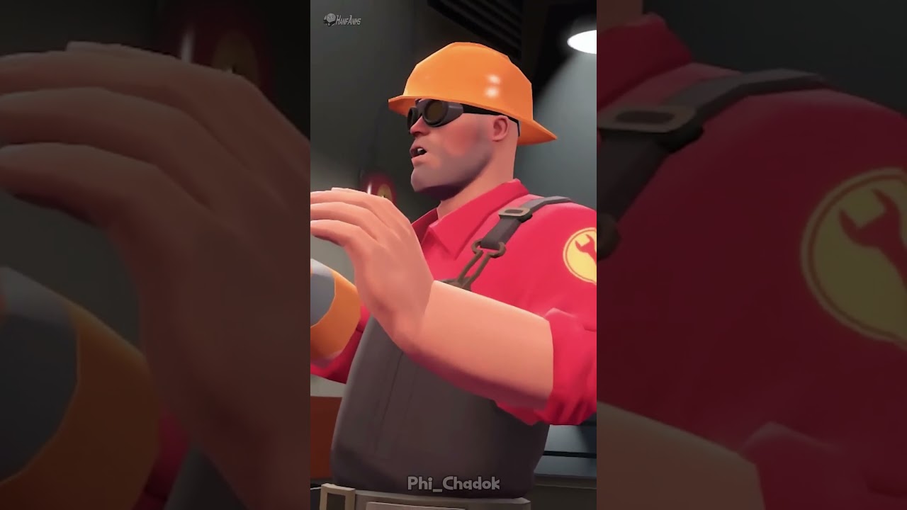 Engineer Crashes Out [SFM] | #Phi_Chadok #tf2 #teamfortress2 #shortvideo #shorts #sfm #gmod #anime