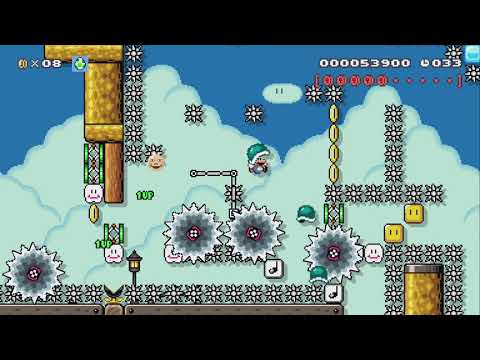 THX 献给大家的半自动图 Tifa ーーー hold   🡑+A by Tifa ♪ ^・ω・^ - Super Mario Maker 2 - No Commentary 1by