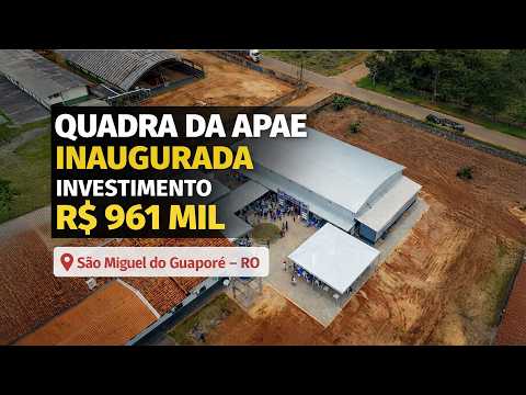 APAE inaugura quadra poliesportiva com investimento de R$ 961 mil em São Miguel do Guaporé