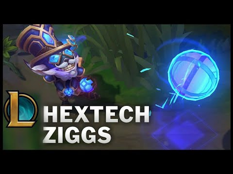 Lol HEXTECH Ziggs Skin | All Moves | Abilities | Recall | League Of Legends