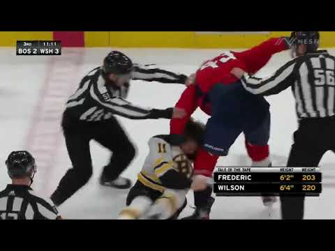 NHL FIGHTS: Trent Frederic vs Tom Wilson (Video) Bruins vs Capitals