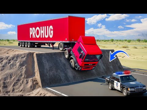Cars vs Unfinished Road Challenge #2 in Beamng.Drive 2025!