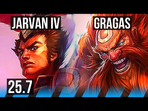 JARVAN IV vs GRAGAS (MID) | EUW Grandmaster | 25.7