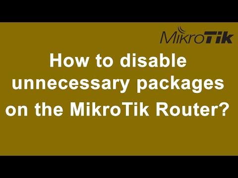 How to disable unnecessary packages on the MikroTik Router?