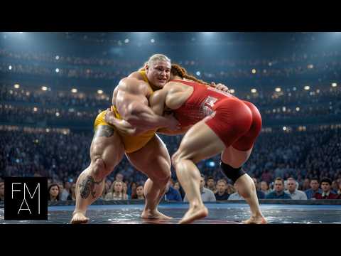 Massive Female Bodybuilders 💪 Wrestling Showdown in the Ring 🥊