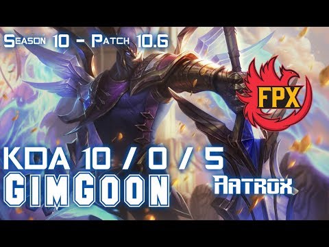 FPX GimGoon AATROX vs RENEKTON Top - Patch 10.6 KR Ranked