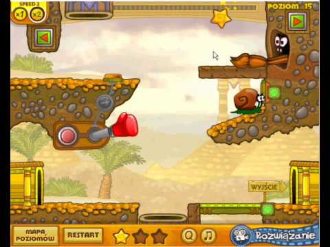 Ślimak Bob 3 poziom 15 rozwiązanie ( 3 gwiazdki )