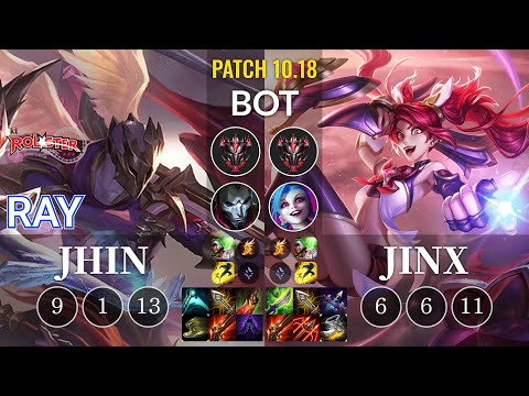 KT Ray Jhin vs Jinx Bot - KR Patch 10.18