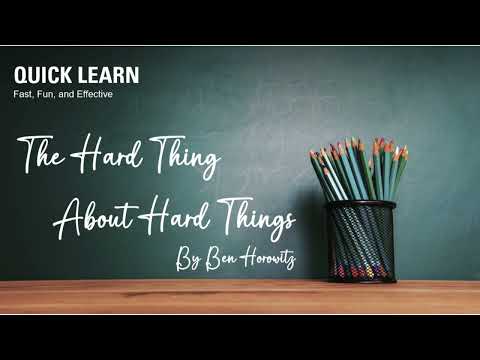 Quick Lessons from Ben Horowitz’s "The Hard Thing About Hard Things"
