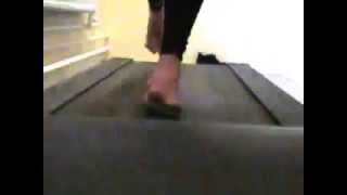 Running analysis, front view slowmotion