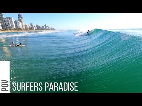 Surfing Super Smooth Waves - Surfers Paradise and Straddie