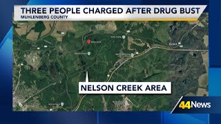 Three charged after drug bust in Muhlenberg County